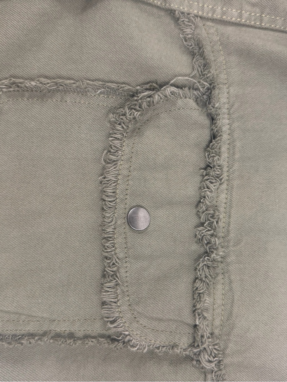 Oversized Shacket ÉLAN All You Need Is Love Olive Green Size S - Picture 10 of 14